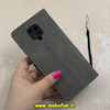 کیف گوشی Redmi Note 9S / Redmi Note 9 Pro شیائومی مگنتی طرح چرم کتابی محافظ لنزدار بنددار خاکستری کد 91525