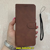 کیف گوشی Redmi Note 14 Pro 4G شیائومی مگنتی طرح چرم کتابی محافظ لنزدار بنددار قهوه ای کد 91529