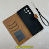 کیف گوشی Galaxy S21 Ultra سامسونگ مگنتی طرح چرم کتابی بنددار عسلی کد 91532