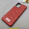 قاب گوشی Galaxy A06 سامسونگ لدر دیزاین SOFT Lether Design فانتزی سیلیکونی طرح چرمی گل های کیوت قرمز کد 91536