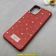 قاب گوشی Galaxy A06 سامسونگ لدر دیزاین SOFT Lether Design فانتزی سیلیکونی طرح چرمی گل های کیوت قرمز کد 91536
