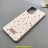 قاب گوشی Galaxy A06 سامسونگ لدر دیزاین SOFT Lether Design فانتزی سیلیکونی طرح چرمی گل های کیوت صورتی روشن کد 91537
