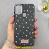 قاب گوشی Galaxy A11 / M11 سامسونگ لدر دیزاین SOFT Lether Design فانتزی سیلیکونی طرح چرمی گل های کیوت مشکی کد 91543