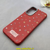 قاب گوشی Galaxy A15 سامسونگ لدر دیزاین SOFT Lether Design فانتزی سیلیکونی طرح چرمی گل های کیوت قرمز کد 91566