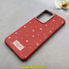قاب گوشی Galaxy A26 سامسونگ لدر دیزاین SOFT Lether Design فانتزی سیلیکونی طرح چرمی گل های کیوت قرمز کد 91575