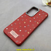قاب گوشی Galaxy A36 / A56 سامسونگ لدر دیزاین SOFT Lether Design فانتزی سیلیکونی طرح چرمی گل های کیوت قرمز کد 91581
