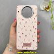 قاب گوشی Poco X3 / Poco X3 Pro شیائومی لدر دیزاین SOFT Lether Design فانتزی سیلیکونی طرح چرمی گل های کیوت صورتی روشن کد 91594