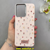 قاب گوشی Redmi 12 / Poco M6 Pro 5G شیائومی لدر دیزاین SOFT Lether Design فانتزی سیلیکونی طرح چرمی گل های کیوت صورتی روشن کد 91599