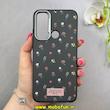 قاب گوشی Redmi Note 8 / Redmi Note 8 2021 شیائومی لدر دیزاین SOFT Lether Design فانتزی سیلیکونی طرح چرمی گل های کیوت مشکی کد 91605