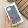 قاب گوشی iPhone 15 آیفون مگ سیف دار اورجینال سخت HARD کلاسیک یونیک کیس Unique Case خاکستری تیره کد 91311