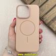 قاب گوشی iPhone 15 Pro Max آیفون مگ سیف دار اورجینال سخت HARD کلاسیک یونیک کیس Unique Case گلبهی کد 91314