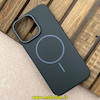 قاب گوشی iPhone 15 Pro Max آیفون مگ سیف دار اورجینال سخت HARD کلاسیک یونیک کیس Unique Case خاکستری تیره کد 91316