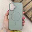 قاب گوشی iPhone 16 آیفون مگ سیف دار اورجینال سخت HARD کلاسیک یونیک کیس Unique Case طوسی کد 91320