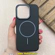 قاب گوشی iPhone 16 Pro آیفون مگ سیف دار اورجینال سخت HARD کلاسیک یونیک کیس Unique Case مشکی کد 91322