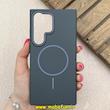 قاب گوشی Galaxy S24 Ultra سامسونگ مگ سیف دار اورجینال سخت HARD کلاسیک یونیک کیس Unique Case خاکستری تیره کد 91333