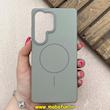 قاب گوشی Galaxy S25 Ultra سامسونگ مگ سیف دار اورجینال سخت HARD کلاسیک یونیک کیس Unique Case طوسی کد 91338