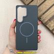 قاب گوشی Galaxy S25 Ultra سامسونگ مگ سیف دار اورجینال سخت HARD کلاسیک یونیک کیس Unique Case خاکستری تیره کد 91339