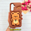 قاب گوشی Galaxy A26 سامسونگ سیلیکونی پاک کنی طرح خرسی BEAR پاپ سوکت برجسته کد 91630