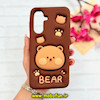قاب گوشی Galaxy A26 سامسونگ سیلیکونی پاک کنی طرح خرسی BEAR پاپ سوکت برجسته کد 91631