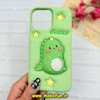 قاب گوشی iPhone 12 Pro Max / iPhone 13 Pro Max آیفون سیلیکونی پاک کنی CUTE BEAR طرح دایناسور برجسته سبز کد 91637