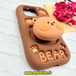 قاب گوشی Poco X6 Pro / Redmi K70E شیائومی سیلیکونی پاک کنی طرح خرسی BEAR پاپ سوکت برجسته کد 91670