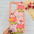 قاب گوشی Galaxy S25 Ultra سامسونگ سیلیکونی پاک کنی طرح پاتریک برجسته صورتی کد 91680
