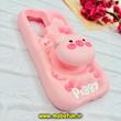 قاب گوشی Galaxy S25 Ultra سامسونگ سیلیکونی پاک کنی پاپ سوکت دار طرح خوک بامزه PIGGY صورتی کد 91685
