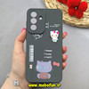 قاب گوشی Galaxy A56 سامسونگ سیلیکونی ژله ای سه بعدی برجسته عروسکی محافظ لنز دار طرح کیتی Kitty مشکی کد 91693