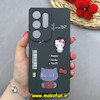 قاب گوشی Galaxy S25 Ultra سامسونگ سیلیکونی ژله ای سه بعدی برجسته عروسکی محافظ لنز دار طرح کیتی Kitty مشکی کد 91708