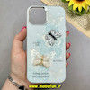 قاب گوشی iPhone 12 Pro Max آیفون فانتزی سخت Hard لیزری عروسکی برجسته دکمه کرومی اسپینردار طرح پروانه کیوت کد 91726