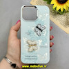 قاب گوشی iPhone 14 Pro Max آیفون فانتزی سخت Hard لیزری عروسکی برجسته دکمه کرومی اسپینردار طرح پروانه کیوت کد 91727