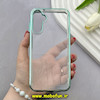 قاب گوشی Galaxy A14 4G / A14 5G سامسونگ طرح پشت طلق شیشه ای شفاف اورجینال برند FASHION CASE سبز روشن کد 91789