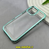 قاب گوشی iPhone 12 / iPhone 12 Pro آیفون طرح پشت طلق شیشه ای شفاف اورجینال برند FASHION CASE سبز روشن کد 91807