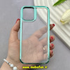 قاب گوشی iPhone 12 / iPhone 12 Pro آیفون طرح پشت طلق شیشه ای شفاف اورجینال برند FASHION CASE سبز روشن کد 91807
