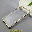 قاب گوشی iPhone 12 Pro Max آیفون طرح پشت طلق شیشه ای شفاف اورجینال برند FASHION CASE طلایی کد 91808