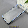 قاب گوشی iPhone 12 Pro Max آیفون طرح پشت طلق شیشه ای شفاف اورجینال برند FASHION CASE آبی کد 91809