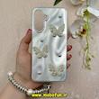 قاب گوشی Galaxy A26 سامسونگ سخت Hard لیزری لاکچری کیس مرواریدی پروانه ای کیوت دستبندی کد 91846