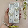 قاب گوشی iPhone 7 Plus / iPhone 8 Plus آیفون سخت Hard لیزری لاکچری کیس مرواریدی پروانه ای کیوت دستبندی کد 91849