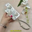 قاب گوشی iPhone 13 / iPhone 14 آیفون سخت Hard لیزری لاکچری کیس مرواریدی پروانه ای کیوت دستبندی کد 91854
