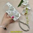 قاب گوشی iPhone 16 Pro آیفون سخت Hard لیزری لاکچری کیس مرواریدی پروانه ای کیوت دستبندی کد 91858