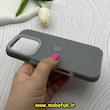 قاب گوشی iPhone 16 Pro آیفون سیلیکونی پاستیلی اورجینال Case پاک کنی داخل مخملی درجه یک خاکستری تیره کد 92026