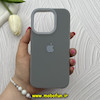 قاب گوشی iPhone 16 Pro آیفون سیلیکونی پاستیلی اورجینال Case پاک کنی داخل مخملی درجه یک خاکستری تیره کد 92026