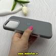 قاب گوشی iPhone 16 Pro Max آیفون سیلیکونی پاستیلی اورجینال Case پاک کنی داخل مخملی درجه یک خاکستری تیره کد 92029
