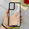قاب گوشی Galaxy A73 سامسونگ اورجینال Pro Camera طرح پشت طلق شفاف دور سیلیکونی محافظ لنز دار مشکی کد 92055