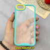 قاب گوشی iPhone 6 / iPhone 6s / iPhone 7 / iPhone 8 / iPhone SE 2020 / iPhone SE 2022 اورجینال Pro Camera طرح پشت طلق شفاف دور سیلیکونی محافظ لنز دار سبزآبی کد 92057