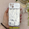 قاب گوشی iPhone 13 آیفون موج دار لاکچری محافظ لنزدار AUTO FOCUS استندشو نقره ای کد 92085