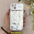 قاب گوشی iPhone 13 آیفون موج دار لاکچری محافظ لنزدار AUTO FOCUS استندشو نقره ای کد 92085
