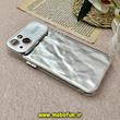 قاب گوشی iPhone 13 آیفون موج دار لاکچری محافظ لنزدار AUTO FOCUS استندشو نقره ای کد 92085