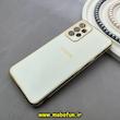 قاب گوشی Galaxy A23 سامسونگ طرح ژله ای مای کیس گلد لاین دور طلایی محافظ لنز دار سفید کد 92123