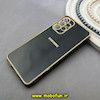 قاب گوشی Galaxy A33 سامسونگ طرح ژله ای مای کیس گلد لاین دور طلایی محافظ لنز دار مشکی کد 92133